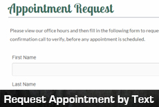 Request an appointment by text