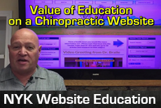 Value of education on a chiropractic website