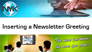 Inserting a message into a NYK newsletter