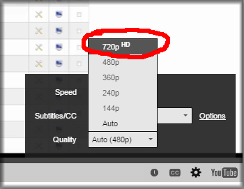 Use HD settings on videos